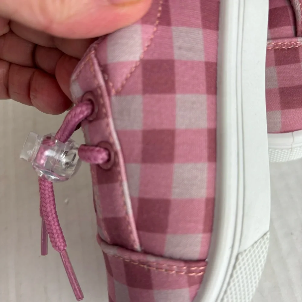 Olivia Miller-Infant Girls Plaid Sneakers w/toggle tie-Baby 5-NWOT